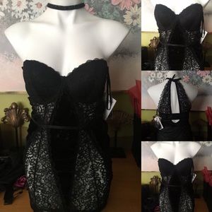 Black Lace and Velvet Lingerie